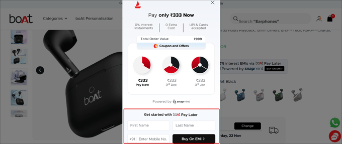 single page checkout